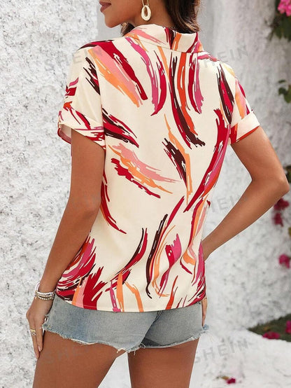 My Western Shirt for Women Stylish Western Korean Design Short Sleeves | Trendy and Comfortable Casual Wear for All Seasons