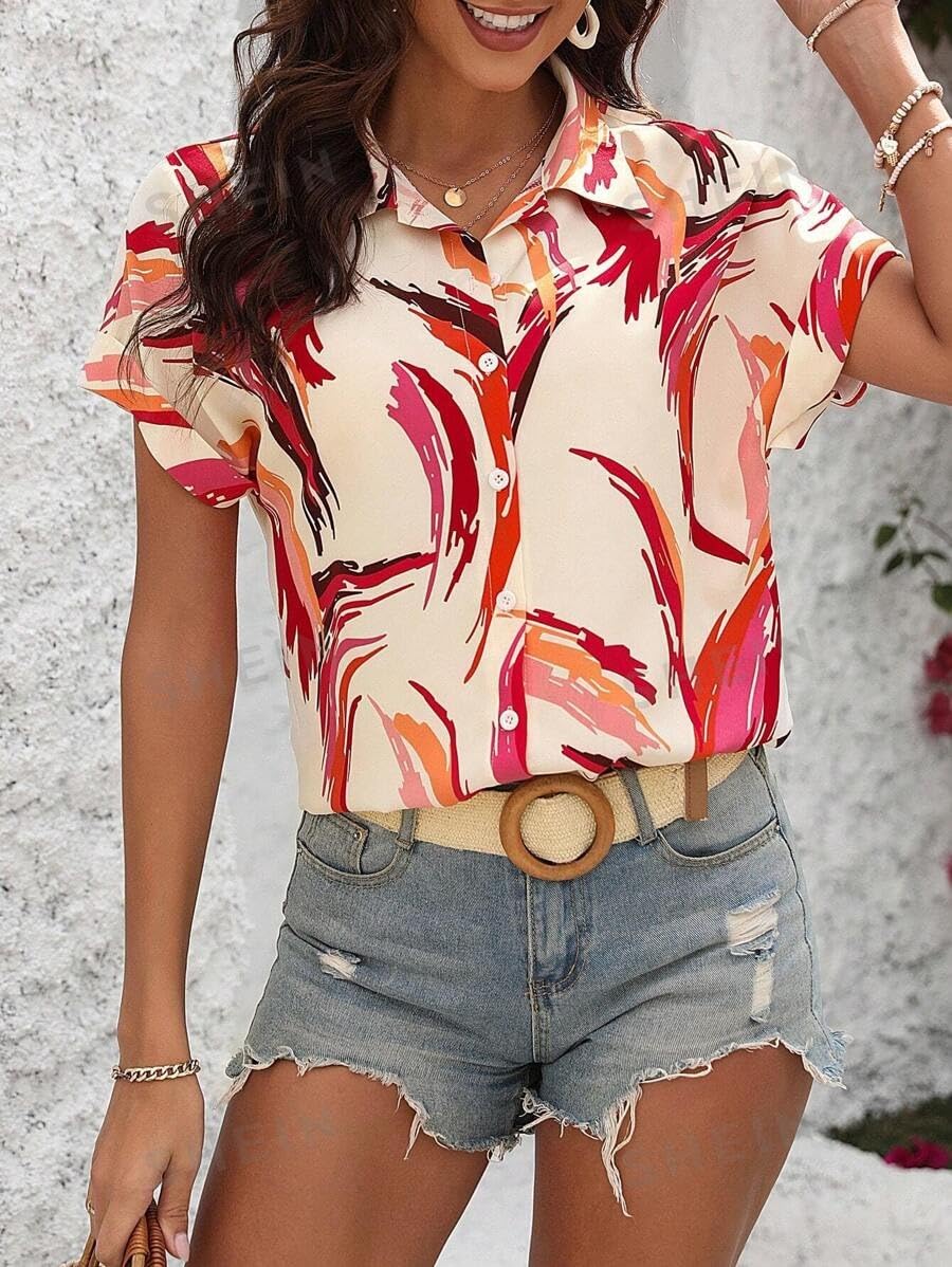 My Western Shirt for Women Stylish Western Korean Design Short Sleeves | Trendy and Comfortable Casual Wear for All Seasons My Western