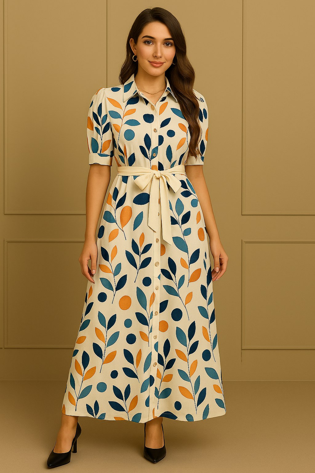 MyWestern Women’s Button-Down One Piece Dress