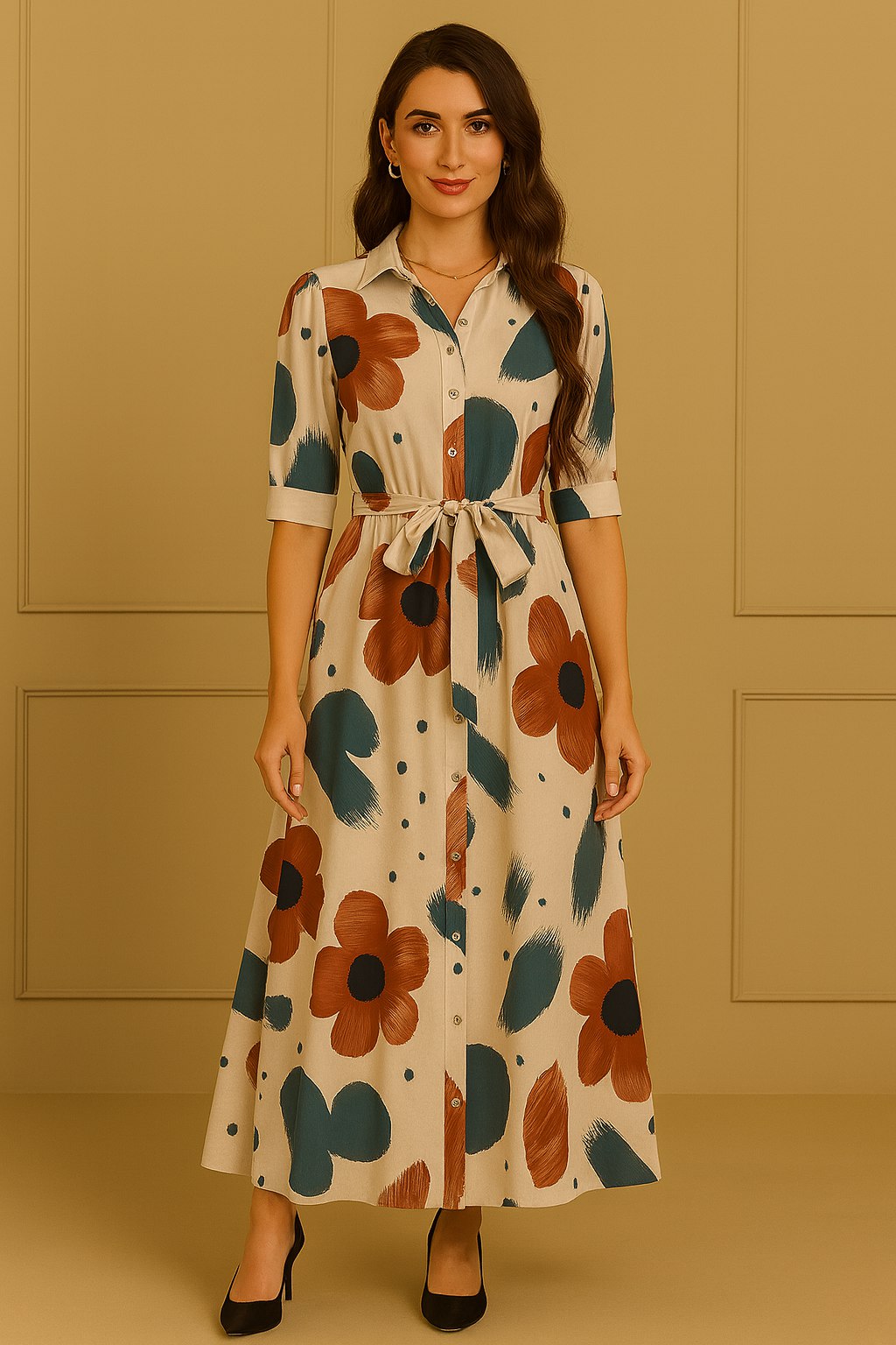 MyWestern MyWestern Abstract Bloom Dress