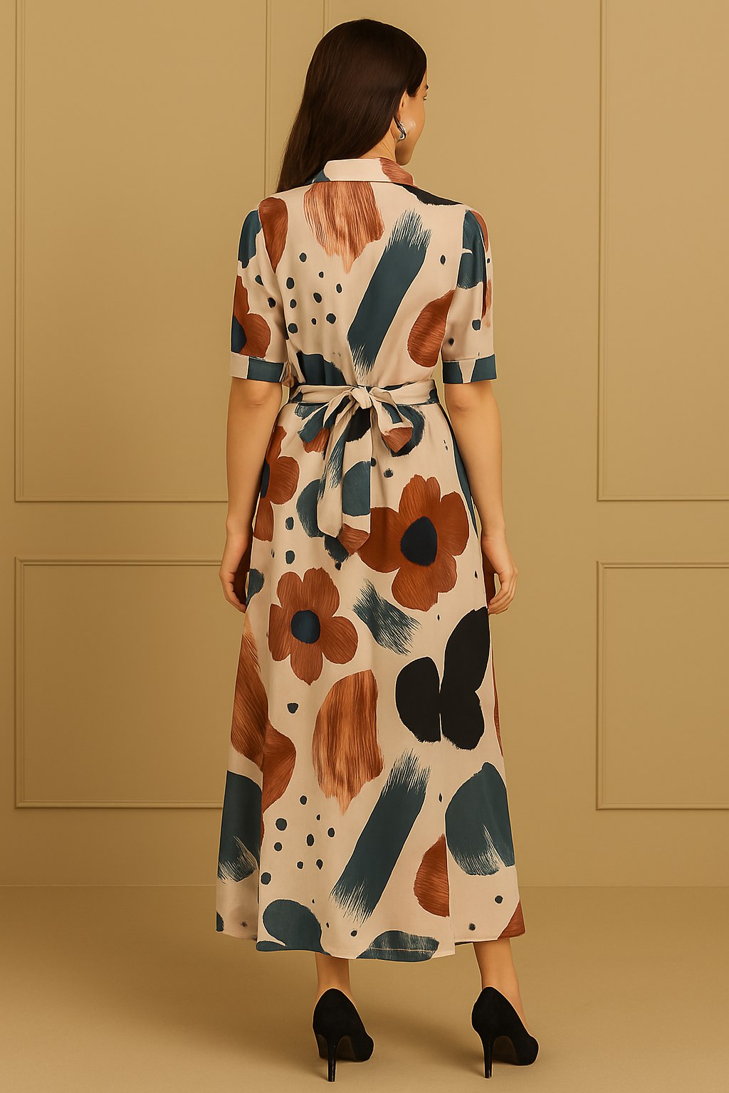 MyWestern MyWestern Abstract Bloom Dress